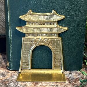 Brass bookend